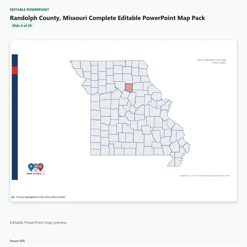 Randolph County, Missouri Editable Map Pack - Image 4