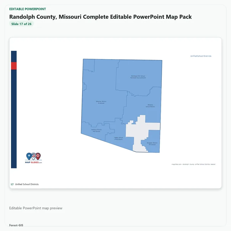 Randolph County, Missouri Editable Map Pack - Image 5