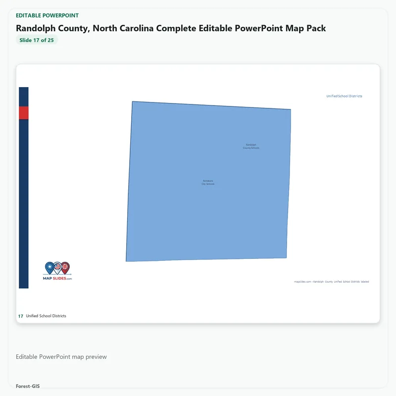 Randolph County, North Carolina Editable Map Pack - Image 5