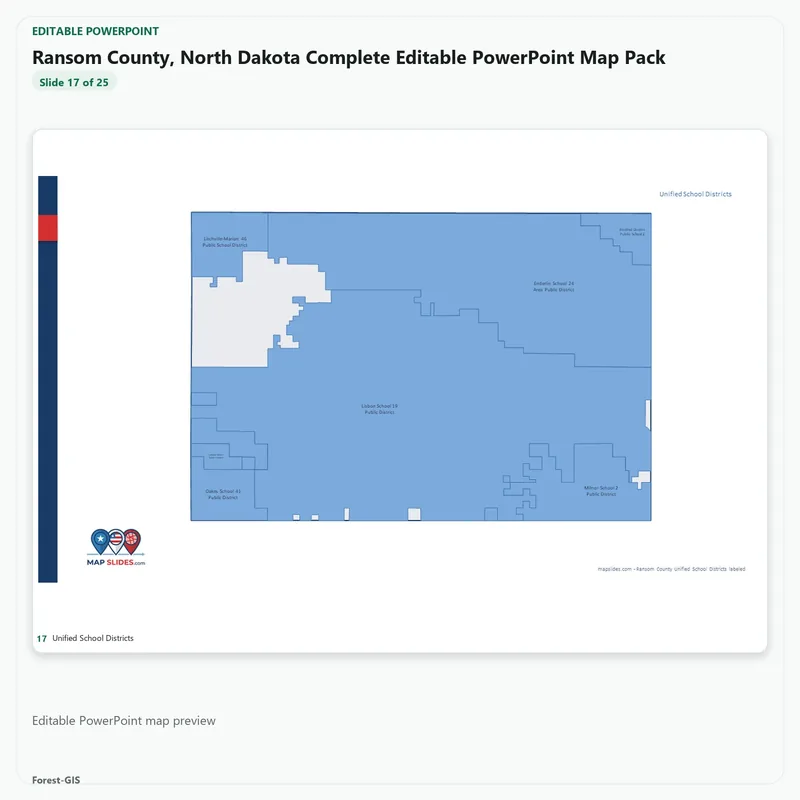 Ransom County, North Dakota Editable Map Pack - Image 5
