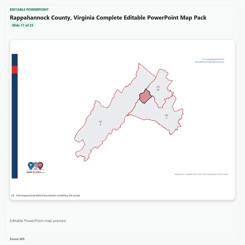 Rappahannock County, Virginia Editable Map Pack - Image 5