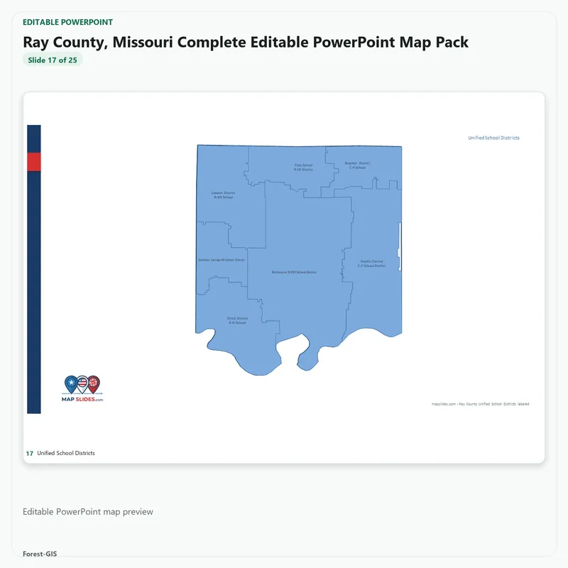 Ray County, Missouri Editable Map Pack - Image 5