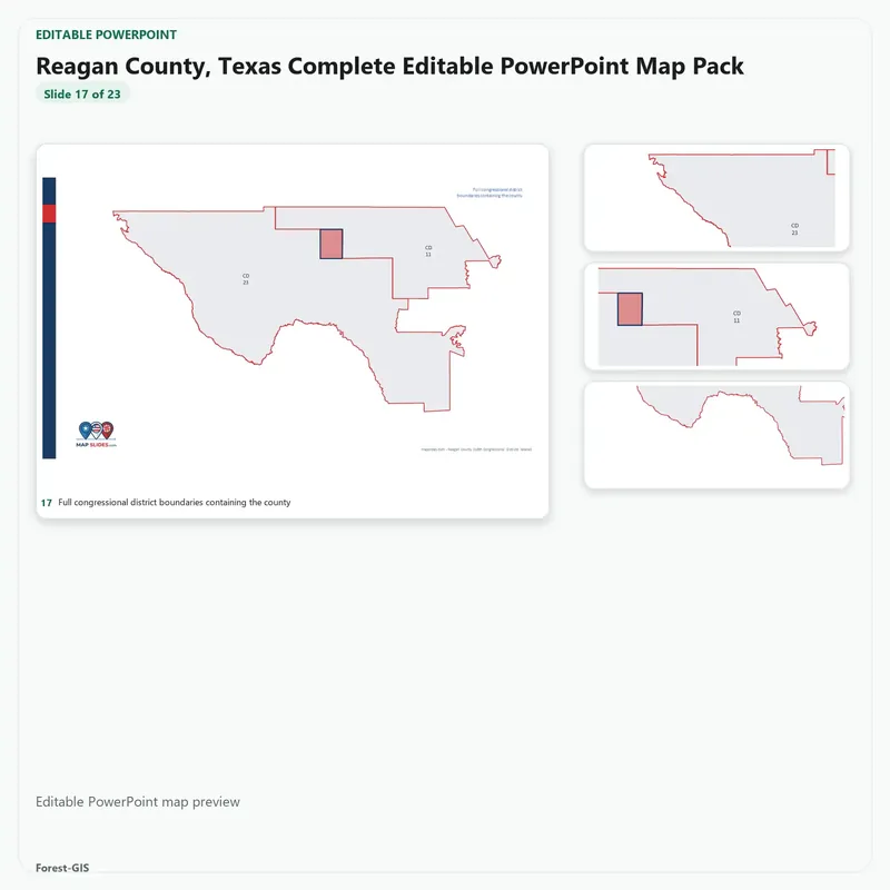 Reagan County, Texas Editable Map Pack - Image 5