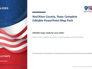 Red River County, Texas Editable Map Pack