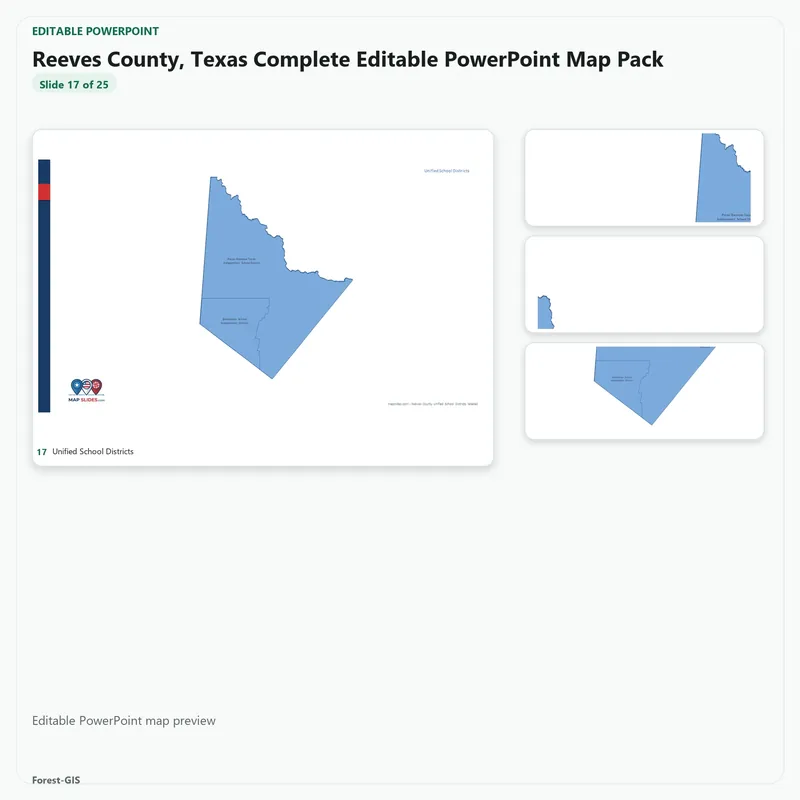 Reeves County, Texas Editable Map Pack - Image 5
