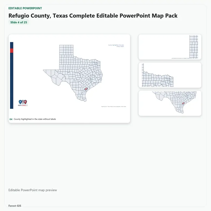 Refugio County, Texas Editable Map Pack - Image 4