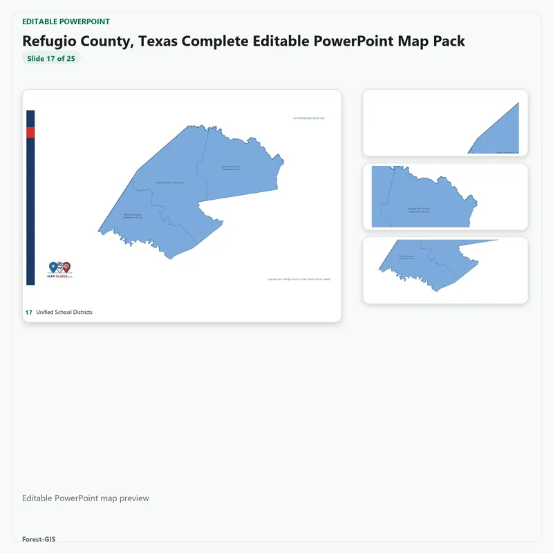 Refugio County, Texas Editable Map Pack - Image 5