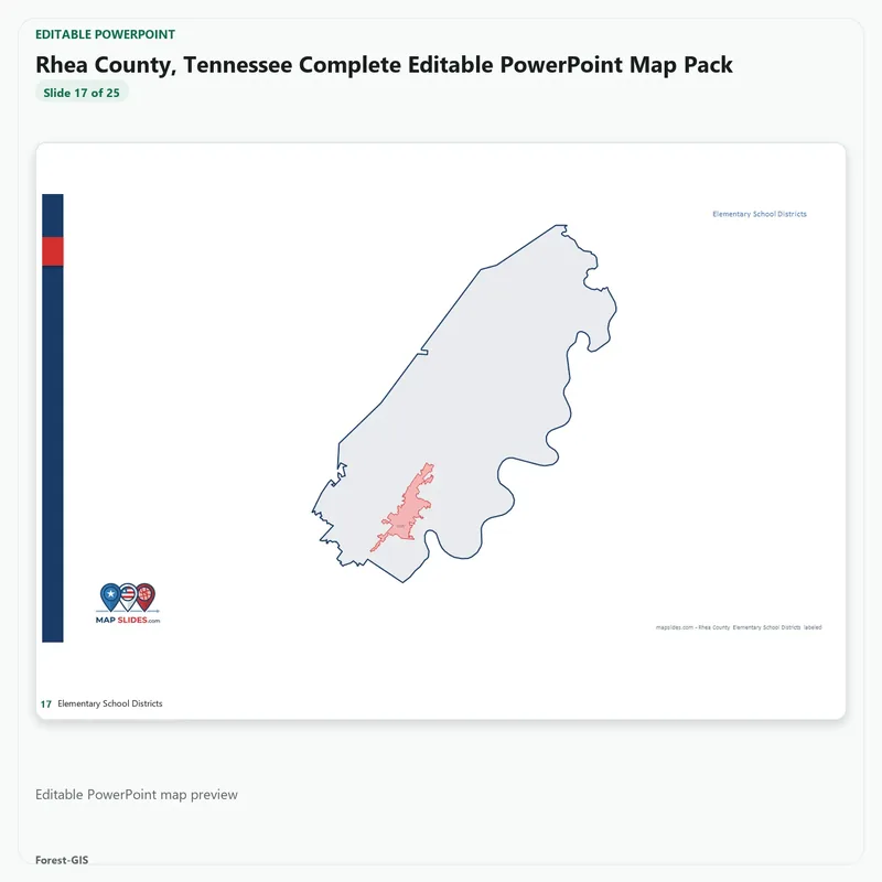 Rhea County, Tennessee Editable Map Pack - Image 5