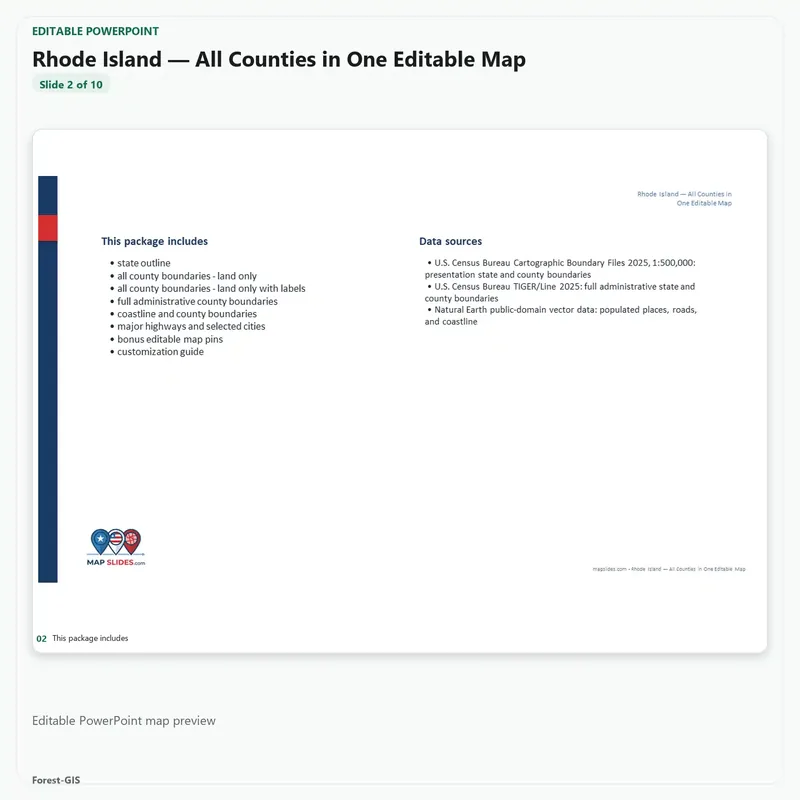 Rhode Island — All Counties in One Editable Map - Image 4