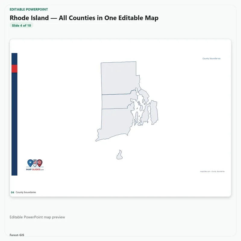 Rhode Island — All Counties in One Editable Map - Image 5