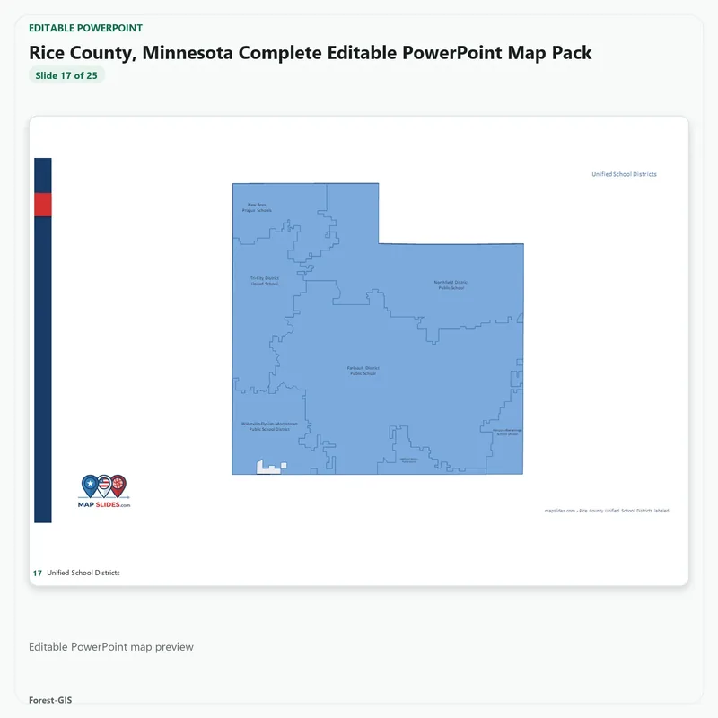 Rice County, Minnesota Editable Map Pack - Image 5