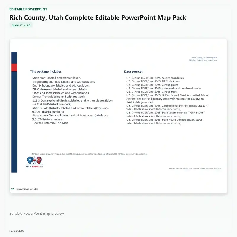 Rich County, Utah Editable Map Pack - Image 3