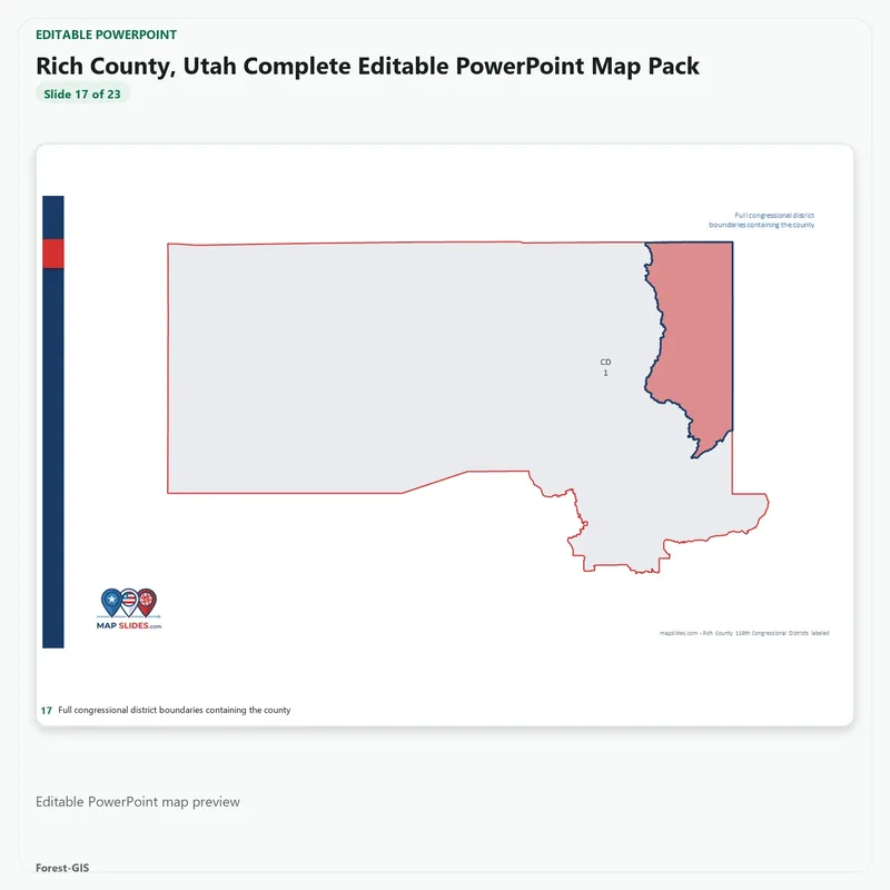 Rich County, Utah Editable Map Pack - Image 5
