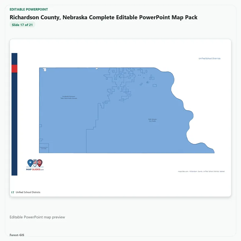 Richardson County, Nebraska Editable Map Pack - Image 5