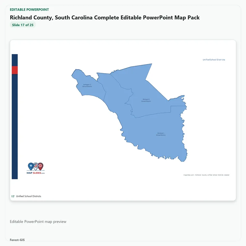 Richland County, South Carolina Editable Map Pack - Image 5