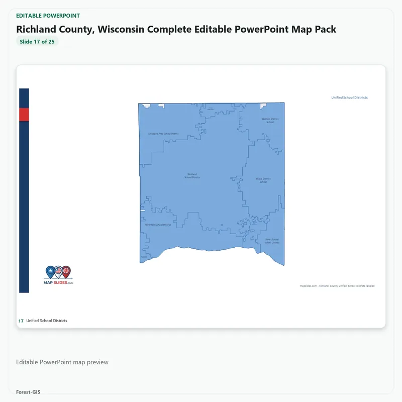 Richland County, Wisconsin Editable Map Pack - Image 5