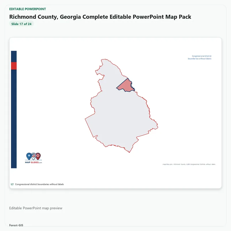Richmond County, Georgia Editable Map Pack - Image 5