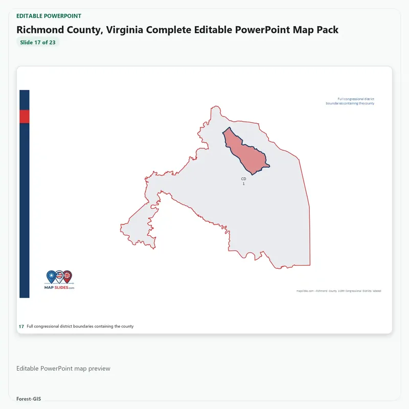 Richmond County, Virginia Editable Map Pack - Image 5