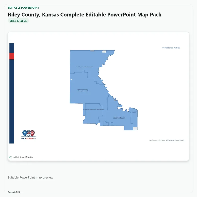 Riley County, Kansas Editable Map Pack - Image 5