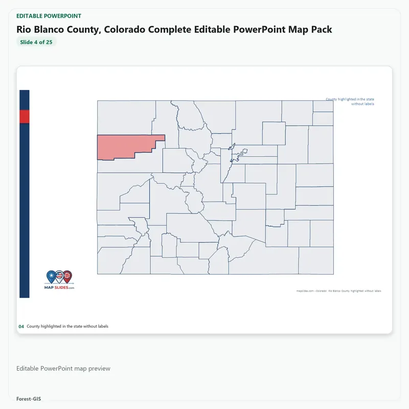 Rio Blanco County, Colorado Editable Map Pack - Image 4