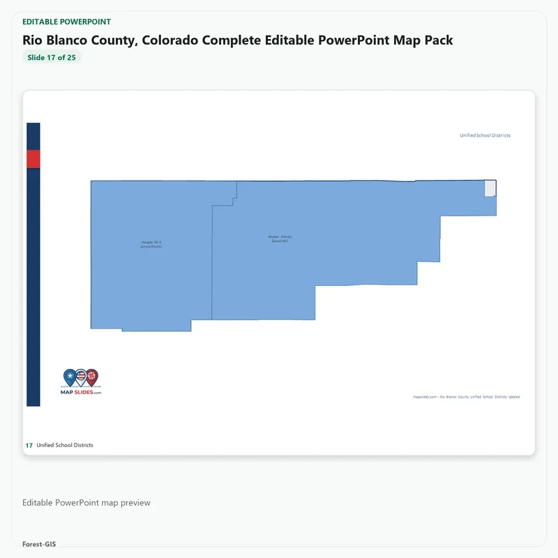 Rio Blanco County, Colorado Editable Map Pack - Image 5