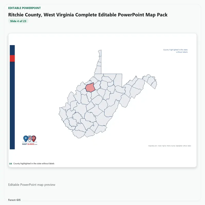 Ritchie County, West Virginia Editable Map Pack - Image 4