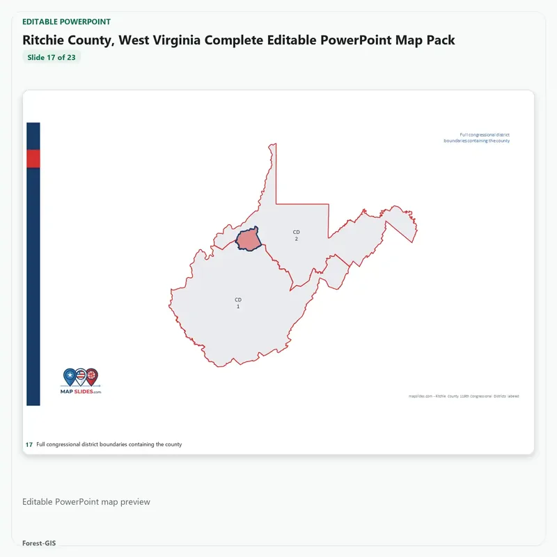 Ritchie County, West Virginia Editable Map Pack - Image 5