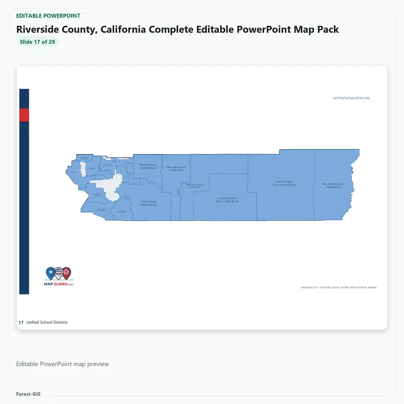 Riverside County, California Editable Map Pack - Image 5