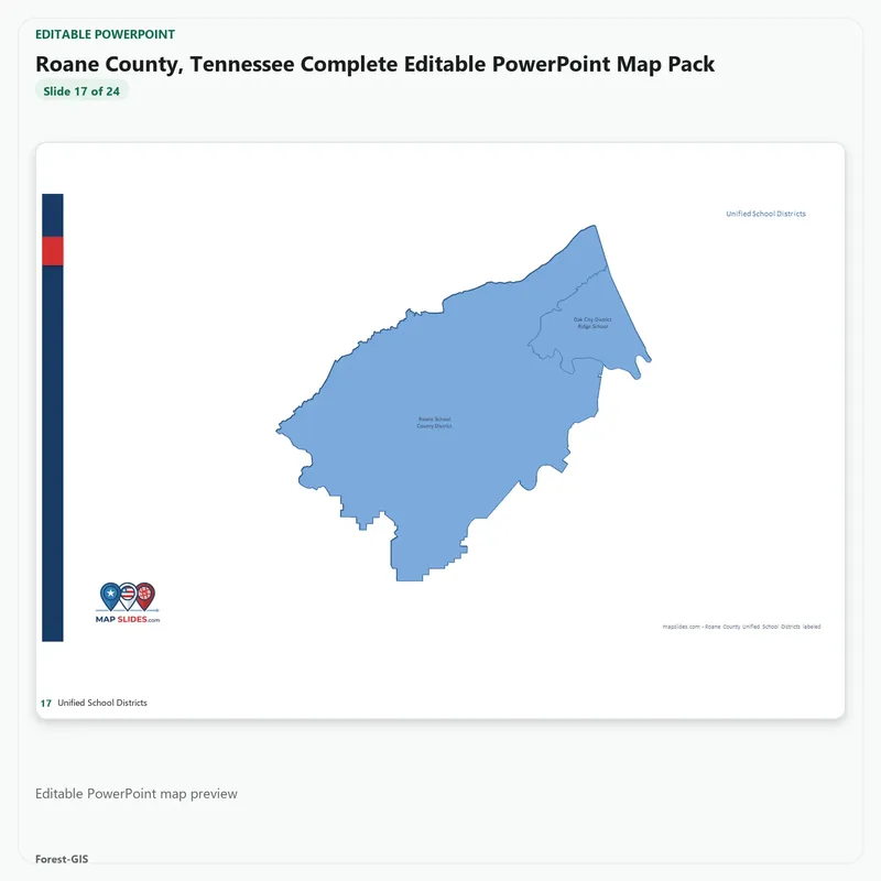 Roane County, Tennessee Editable Map Pack - Image 5