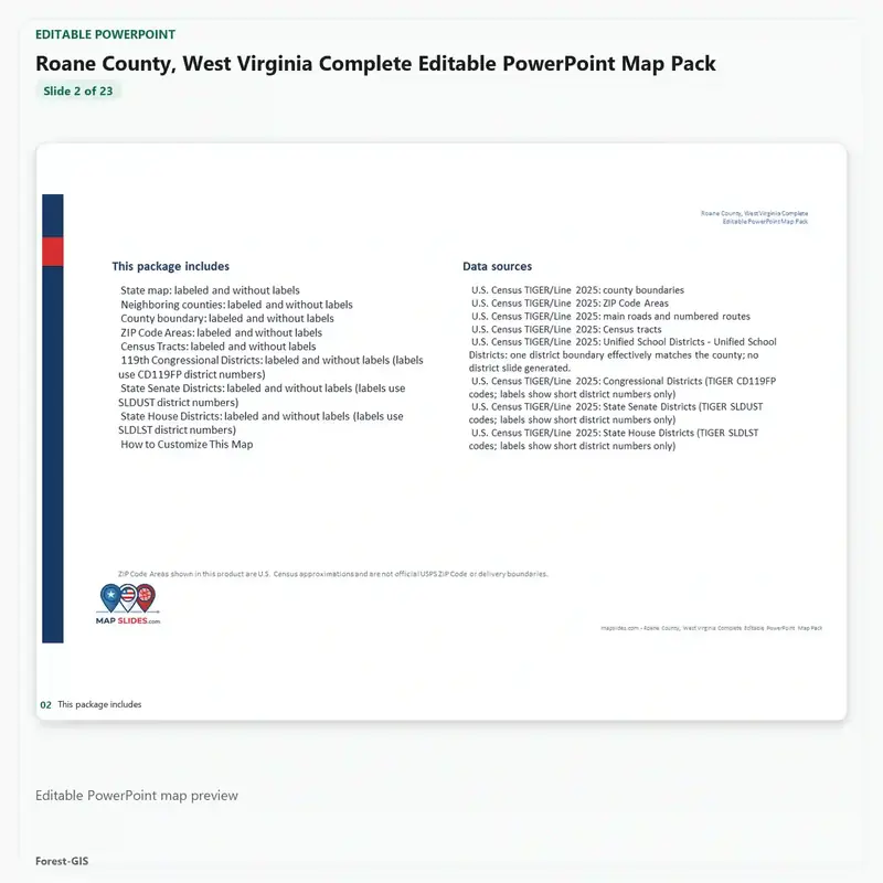 Roane County, West Virginia Editable Map Pack - Image 3