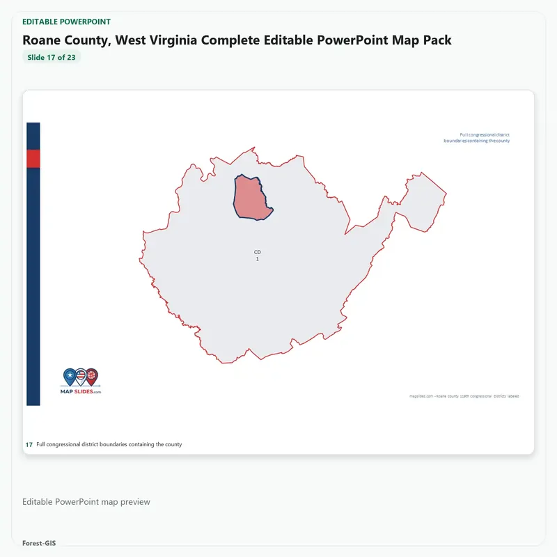 Roane County, West Virginia Editable Map Pack - Image 5