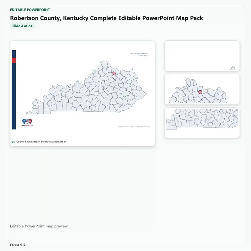 Robertson County, Kentucky Editable Map Pack - Image 4