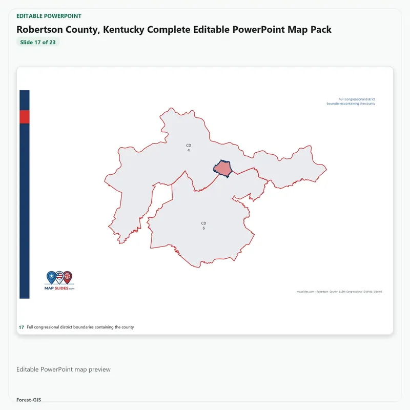 Robertson County, Kentucky Editable Map Pack - Image 5