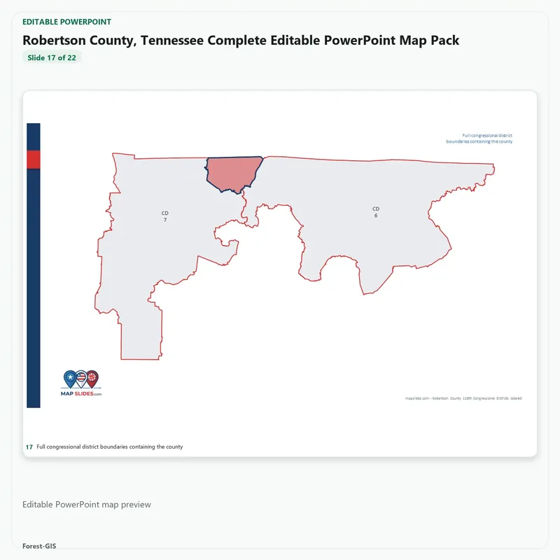 Robertson County, Tennessee Editable Map Pack - Image 5