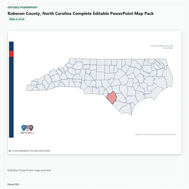 Robeson County, North Carolina Editable Map Pack - Image 4