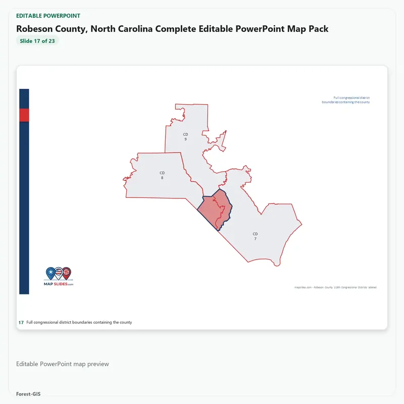 Robeson County, North Carolina Editable Map Pack - Image 5