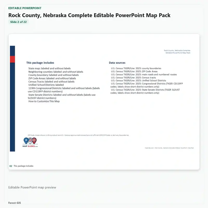 Rock County, Nebraska Editable Map Pack - Image 3