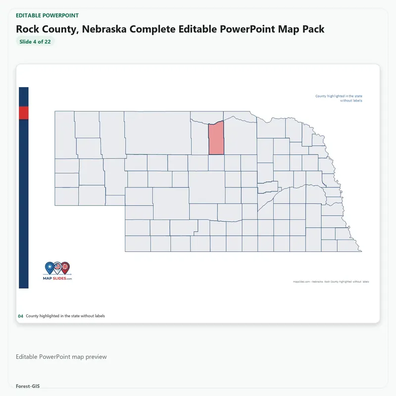 Rock County, Nebraska Editable Map Pack - Image 4