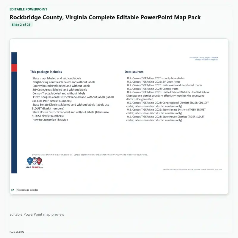 Rockbridge County, Virginia Editable Map Pack - Image 3