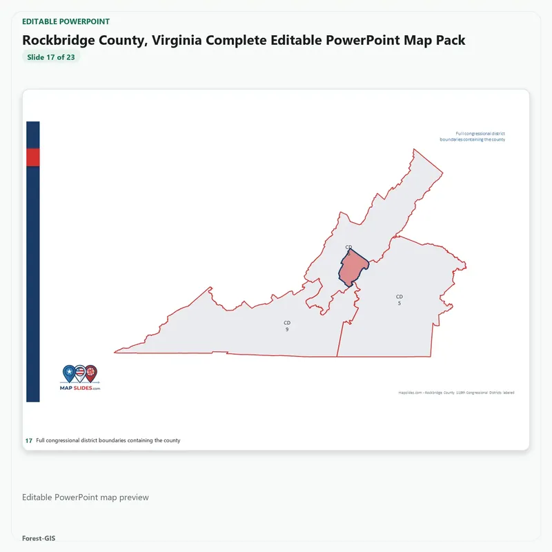 Rockbridge County, Virginia Editable Map Pack - Image 5