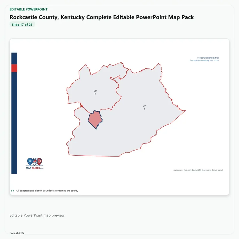 Rockcastle County, Kentucky Editable Map Pack - Image 5