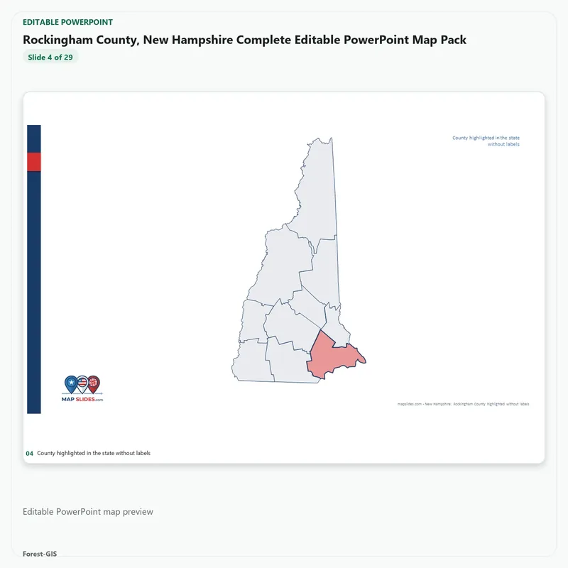 Rockingham County, New Hampshire Editable Map Pack - Image 4