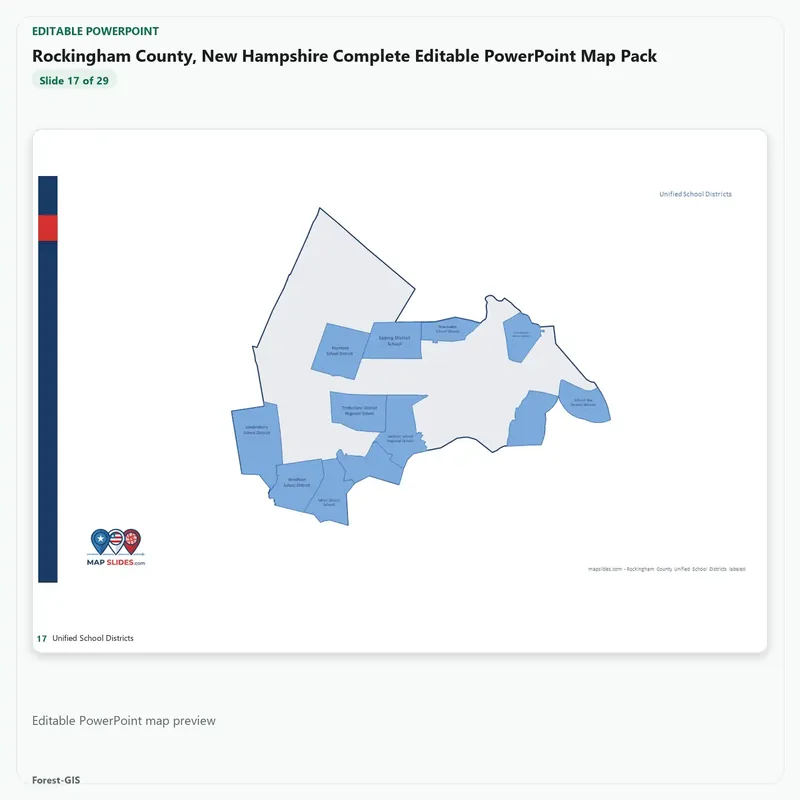 Rockingham County, New Hampshire Editable Map Pack - Image 5