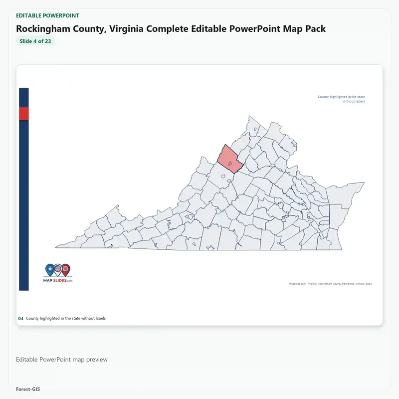 Rockingham County, Virginia Editable Map Pack - Image 4