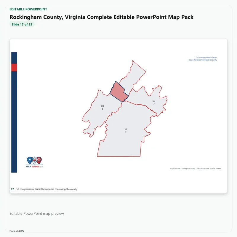 Rockingham County, Virginia Editable Map Pack - Image 5