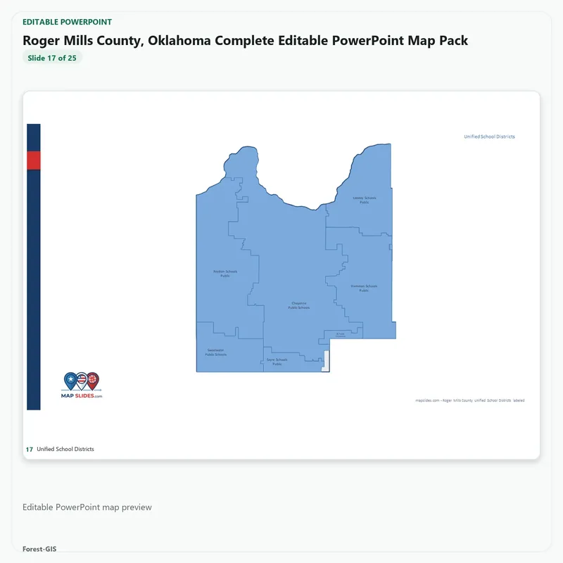 Roger Mills County, Oklahoma Editable Map Pack - Image 5