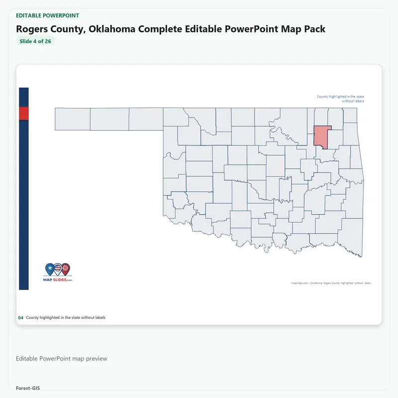 Rogers County, Oklahoma Editable Map Pack - Image 4