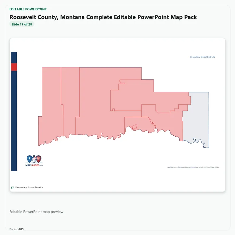 Roosevelt County, Montana Editable Map Pack - Image 5