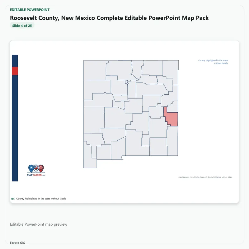 Roosevelt County, New Mexico Editable Map Pack - Image 4