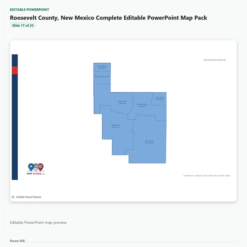 Roosevelt County, New Mexico Editable Map Pack - Image 5